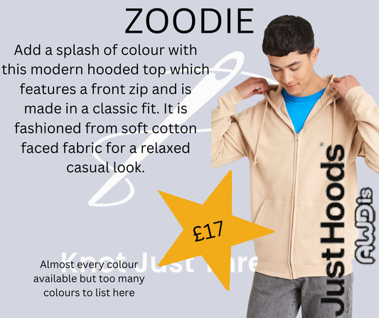 Zoodie or zipped hoodie